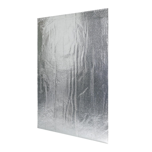 Automotive High Temperature Resistant Heat Shield Mat Aluminum Foil Ceramic Fiber Material Up to 2280℉ for Thermal Protection(Self Adhesive-1/8" X 15" X 24") 1/8" X 15" X 24”