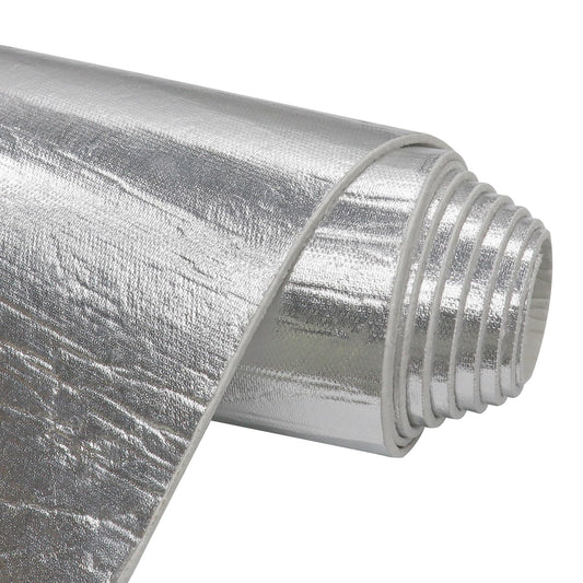Automotive High Temperature Resistant Heat Shield Mat Aluminum Foil Ceramic Fiber Material Up to 2300℉ for Thermal Protection(None-Adhesive-195mil-15 x 24") 195mil-15"x24"