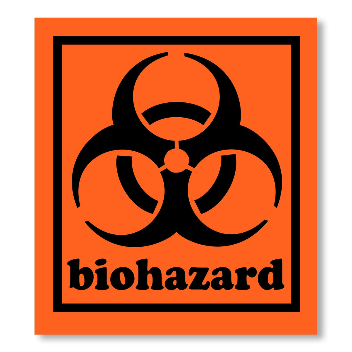SmartSign (500-Pack) Biohazard Labels with Symbol on a Roll, 3.5" x 4", Fluorescent Paper Labels With Permanent Adhesive, for Medical, Industrial Use, Orange/Black with Border, Made in USA