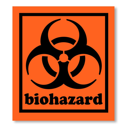 SmartSign (500-Pack) Biohazard Labels with Symbol on a Roll, 3.5" x 4", Fluorescent Paper Labels With Permanent Adhesive, for Medical, Industrial Use, Orange/Black with Border, Made in USA