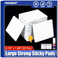 PHIXBEAR 32 Pcs Large Double Sided Adhesive Tape Squares Heavy Duty, Strong Sticky Pads Waterproof Heat Resistant, Extreme Mounting Foam Tape, Car Home Outdoor Use, 1.69x2.15 Inch