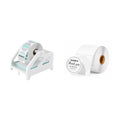 MUNBYN ILH01 Label Holder White+2" Circle Thermal Labels 750 Labels/Roll
