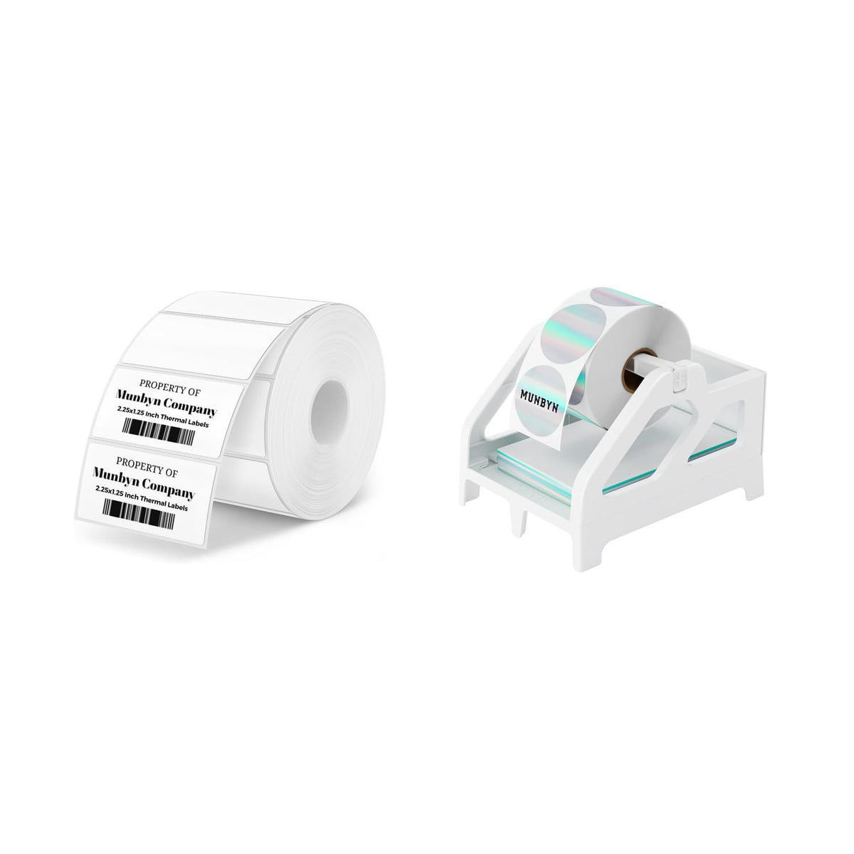 2.25x1.25 Thermal Labels 1,000 Labels/Roll+ILH01 Label Holder White