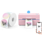 MUNBYN 2 Inch Circle Thermal Sticker Labels and Bluetooth Thermal Label Printer
