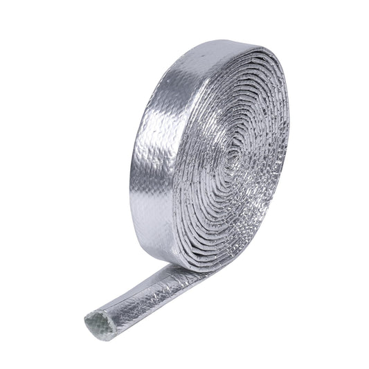 Automotive Heat Shield Sleeve High Temp Sheathing Heat Resistant Wire Protectors Aluminum Foil Heat Wrap For Automobile Engine Wires(1/2"-12ft) 1/2" 12Ft