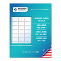 Premium Label Supply Glossy Clear Labels – 2.5" x 1.563" – Laser/Inkjet Compatible – (18 per Sheet), 10 Sheets – 180 Total Adhesive Labels 180 Labels