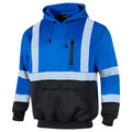 VENDACE High Visibility Reflective Safety Fleece Sweatshirt Hoodies for Men ANSI Class 3 Hi Vis Pullover Hoodie Jacket(Royal blue,2XL) XX-Large Royal Blue