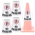 4 Pack No Parking Cones Message Sleeve, 360° Bright Reflective Cones Sleeve 4 Pack