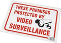 Hy-Ko Products 20619 Surveillance Plastic Sign 8.5" x 12" Red/White (Pack of 5) 8.5" x 12" (Pack of 5) Protected By Video Surveillanc