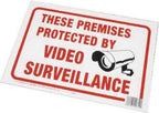 Hy-Ko Products 20619 Surveillance Plastic Sign 8.5" x 12" Red/White (Pack of 5) 8.5" x 12" (Pack of 5) Protected By Video Surveillanc