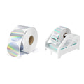 2" Circle Holographic Thermal Label Stickers+White Label Holder
