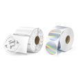 2 Inch Silver Fine Glitter Thermal Labels+2" Circle Holographic Thermal Label Stickers