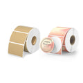 2.25"x1.25" Brown Thermal Sticker Labels+2 Inch Round Thermal Labels