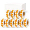 0.75 inch Colored Dot Stickers 4 Rolls 4000pcs Blue Round Marking Label Orange 10 Rolls-10000PCS