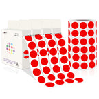PARLAIM 10000PCS 1/2 Inch Round Color-Code Dot Stickers,Circle Colorful Coding Label Sticker for Home Office(Red) Red 10 Rolls-10000 Pack