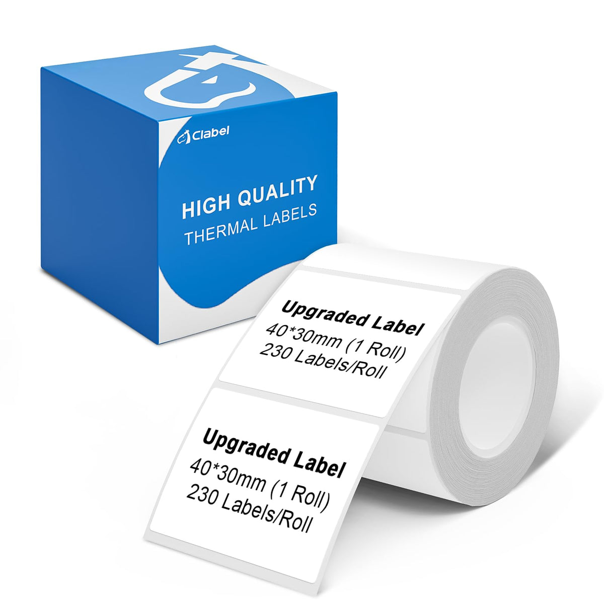 CLABEL 40x30mm (1.57"x1.18") Thermal Labels 1 Roll White Cable