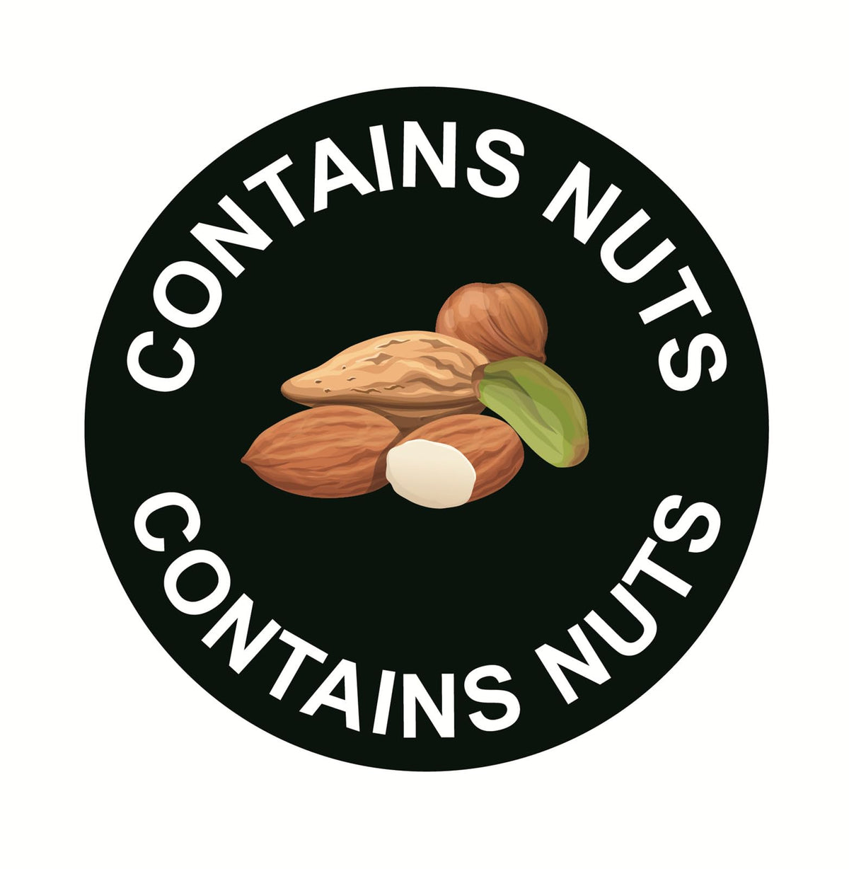 1.5inch 300pcs Contains Nuts Food Allergy Sticker for Restaurant,Bakery