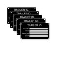 Blank Aluminum ID Plates, Metal Identification Plate, Serial Number Tag, Equipment Data Plate, Chassis and ID Label, Compliance Asset Tag, Industrial Nameplate, DIY Replacement ID Plate 5PCS