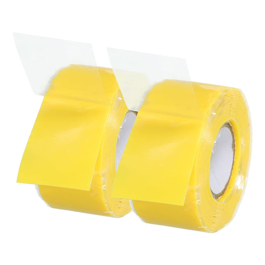 PATIKIL Grip Tape for Handles 1" x10ft, 2 Roll Self-Fusing Silicone Tape for Bike Handles Pull Up Bars Gym Equipment Plumb/Hose/Pipe Leaks Emergency, Yellow