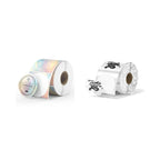 2" Shell Texture Round Thermal Labels 500 Labels/Roll+2" Transparent Round Thermal Labels 500 Labels/Roll