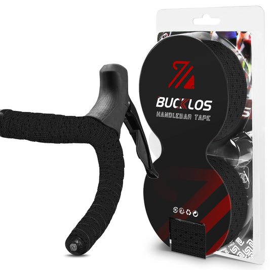 BUCKLOS Bike Handlebar Tape Silicone Bar Tape for Road Bike Comfortable Bicycle Handlebar Tape EVA Bike Grip 2 Pcs Bicycle Drop Bar Wraps Black
