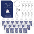 Xunyee Vet Tech Week Gifts Bulk Paw Keychains Cards 12