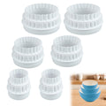 12 Pieces Display Stands for Pyrex Round Bowls Risers for Pyrex Bowls Stacker Stacking Rings for Cabinet White