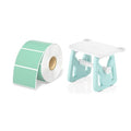 2.25"x1.25" Green Thermal Sticker Labels+Label Holder for Rolls and Fanfold Labels