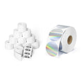 2x1 Inch Thermal Labels+2" Circle Holographic Thermal Label Stickers