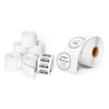 2x1 Inch Thermal Labels+2 Inch Circle Thermal Sticker Labels