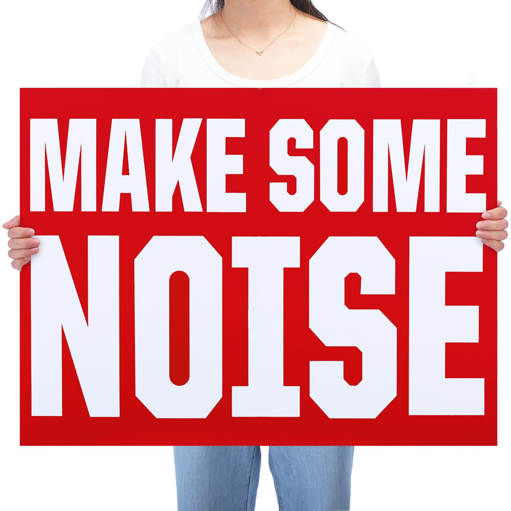 GlikCeil Extra Large Cheer Signs for Competition 18 x 24 Inch,Red Red