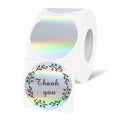 1.5 Silver Round Thermal Sticker Labels, 500 Labels per Roll, Direct Thermal, Multi-Purpose Silver-500 Labels 1.5 inch