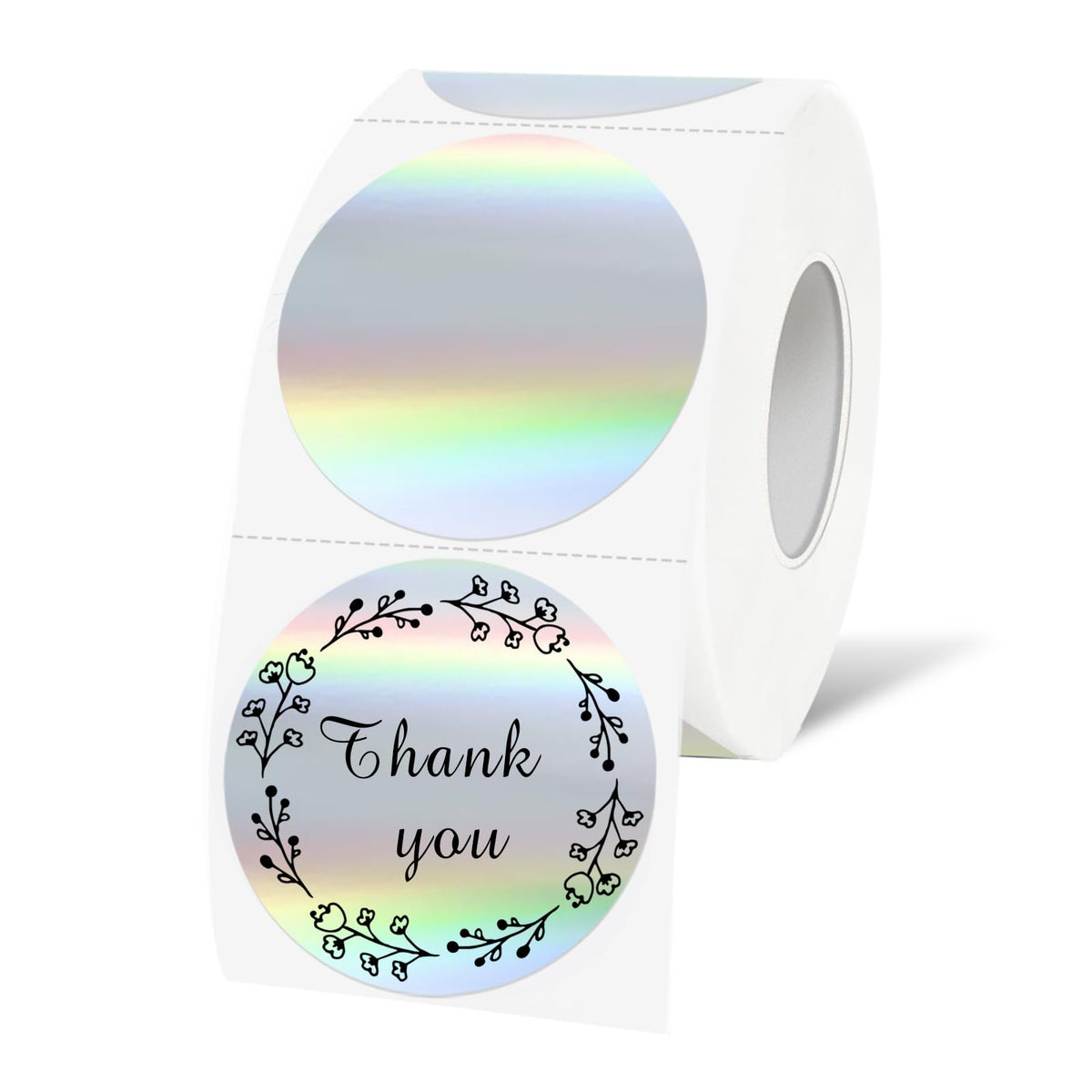 1.5 Silver Round Thermal Sticker Labels, 500 Labels per Roll, Direct Thermal, Multi-Purpose Silver-500 Labels 1.5 inch