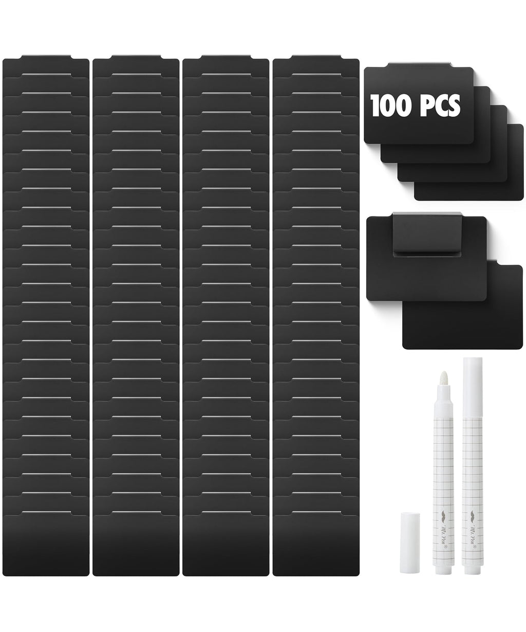 Mr. Pen- Basket Labels Clip On Set, 102 pcs Black