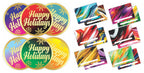 PARTH IMPEX 60 Pack 4x6 A4 Envelopes + Christmas Happy Holidays Gold Foil Seals Labels Stickers