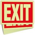 iSYFIX Exit Glow in the Dark Sign, 10x7 Inch, 12 Pack 12 Pk 10x7 Plastic