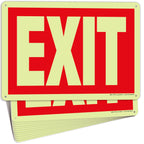 iSYFIX Exit Glow in the Dark Sign, 10x7 Inch, 12 Pack 12 Pk 10x7 Plastic