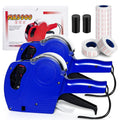 2 Pack 8 Digits Price Tag Gun with 5000 Labels & 4 Ink Rollers Kit blue