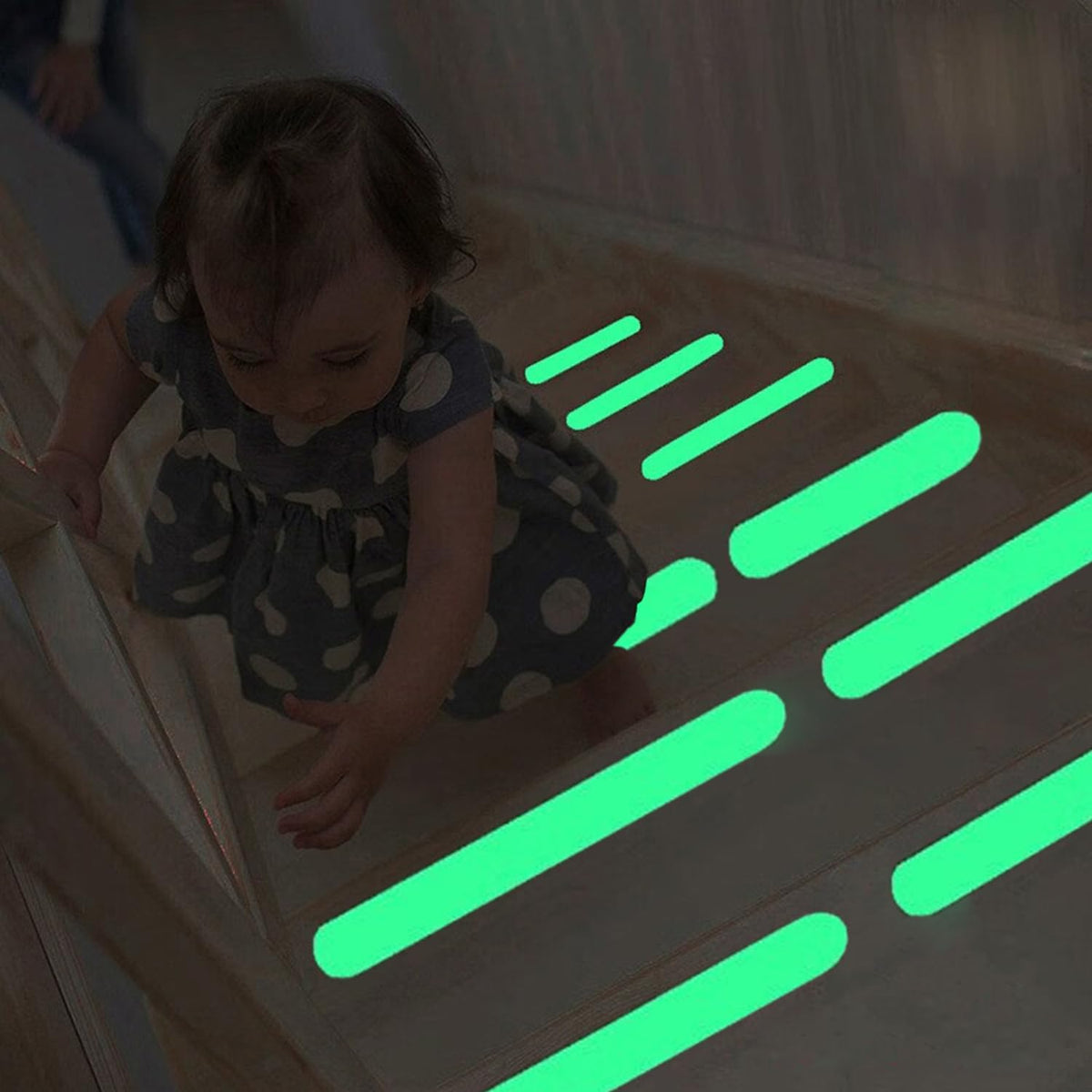 8-Pack Anti Slip Traction Tape Glow in the Dark, 2 inch x 11.8 inch, Non-Slip Grip Adhesive Tape to Indoor or Outdoor Stair,Tubs, Boats, Safety Grip Tape Non Skid Roll for Stair Steps 2 inch x 11.8 inch 8pcs #08Glow in the Dark
