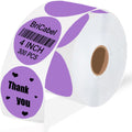 4 Inch Large Purple Circle Thermal Labels, 300 Labels/Roll,Self-Adhesive Round Inventory Stickers, Multi-Purpose Round Roll Thermal Printing Stickers for Business and Domestic Use 4 inch