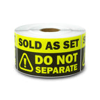 Do Not Separate Sold as Set Stickers, Yellow, 4 x 2 Inch, 300 Count