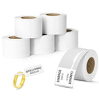 CLABEL Jewelry Price Label Tags 1.18"x2.75", White, 6 Rolls 30x70mm 6Rolls