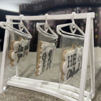 Mini Cookie Rack, Mini Biscuit Holder for Displaying Biscuits, Mini Decorative Biscuit Hanger for Tea Parties/Family Gatherings/Children's Parties, Biscuit Rack with 10 Mini Hangers