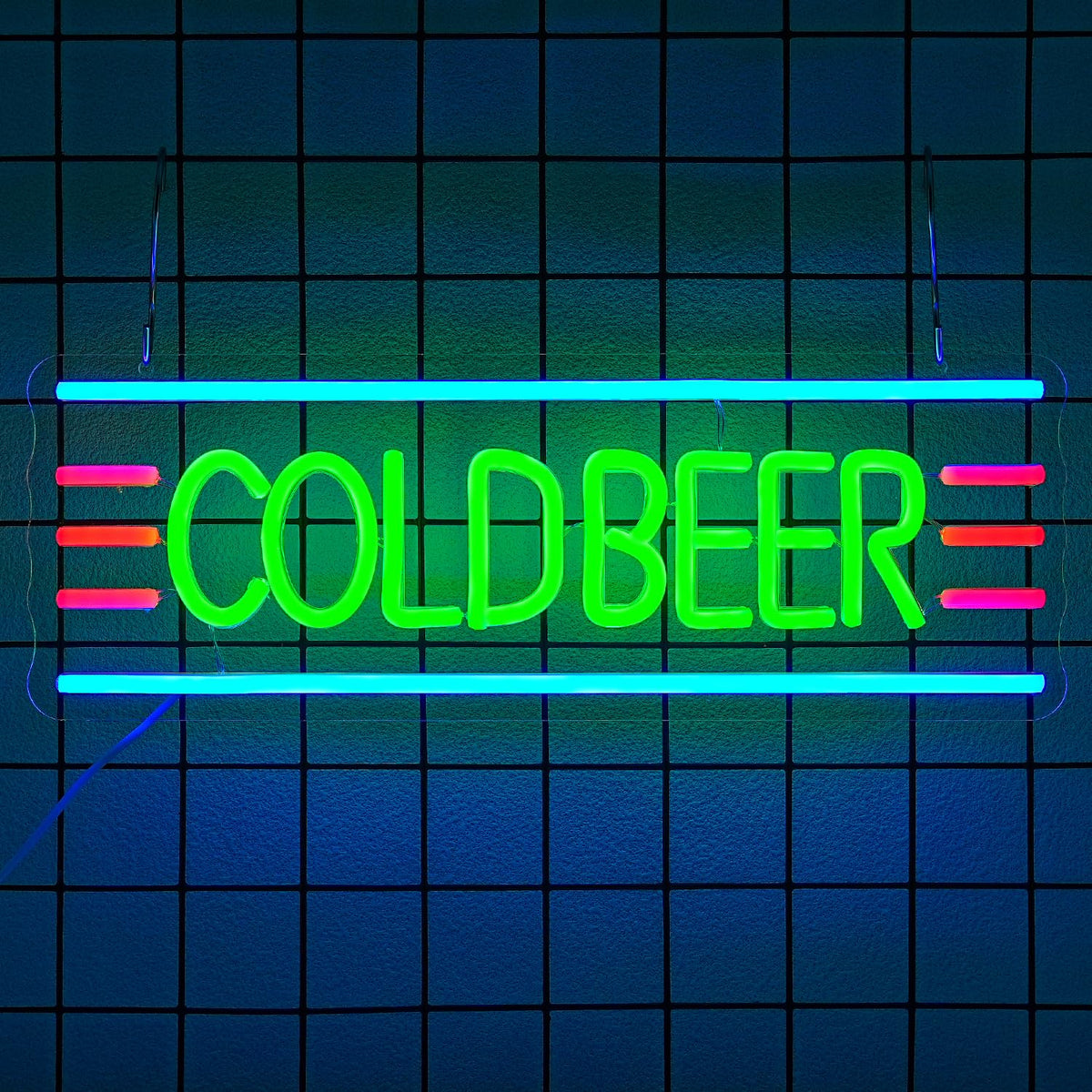 Cold Beer Neon Sign Bar Neon Light Sign for Man Cave Beer Neon Light Sign Letter Led Sign for Pub Bedroom Store Club Bistro Wall Decor Ideal Pick for Dad Husband Men Cold Beer