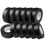 SWRT 0.75" x66ft 12 Pack Electrical Tape, Waterproof Flame Retardant Black