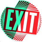 ASSURED SIGNS Exit Sign Stickers, Glow in the Dark, 10" x 7", 12 Pack