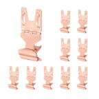 PATIKIL 10Pcs Metal Sign Clip Rotatable Sign Holder Stand Clip Rose Gold