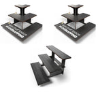 3-Tier Wooden Display Stand Bundle for Vendors, Craft Fairs, Markets, Retail