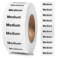 250pcs Medium Clothing Size Strip Labels, 1.25" x 5"