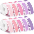 Gersoniel 1600 Pcs Label Tapes Compatible with D30 Label Printer Laminated Labeling Stickers Thermal Labels for Home Office(Pink, Purple,12x40mm) Pink, Purple 12x40mm